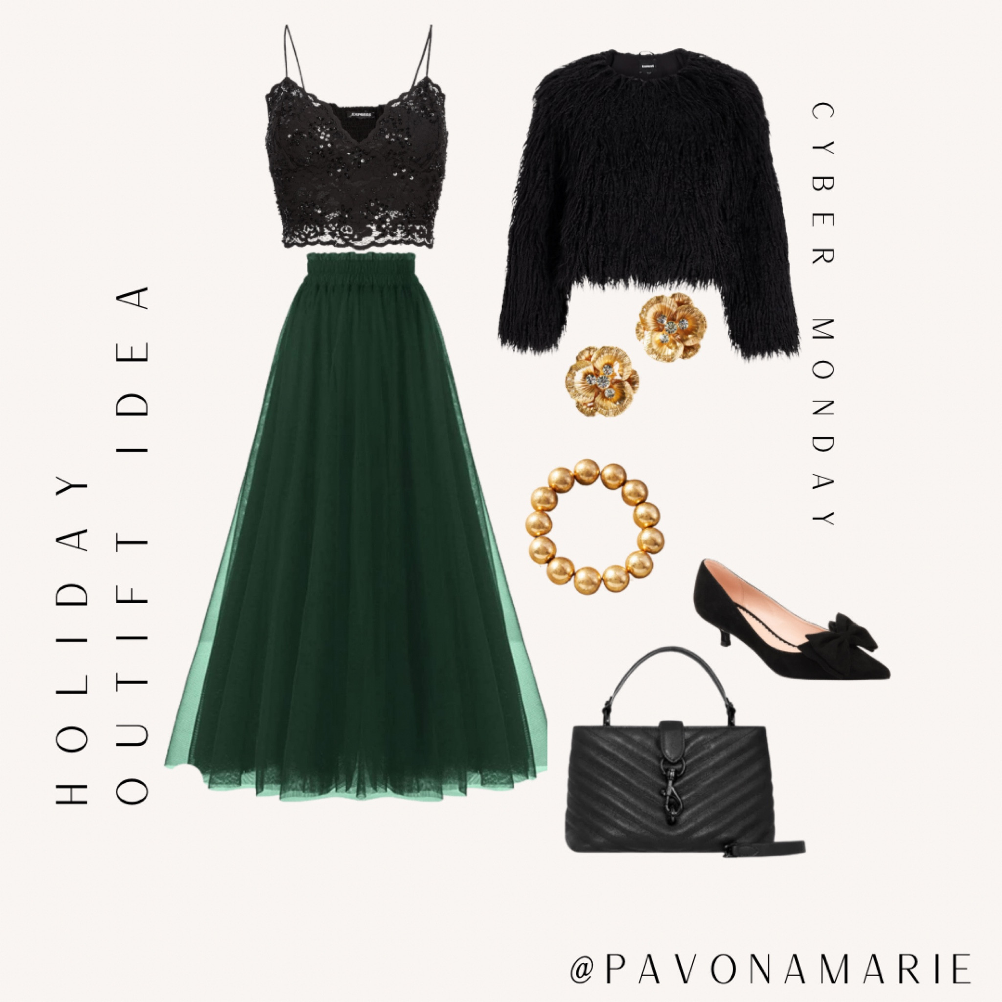 Holiday party outfit. Christmas party outfit. Christmas outfit. Holiday outfit. Faux fur jacket. Tulle skirt. Express sale. Anthropology sale  #LTKCyberweek 

#LTKHoliday #LTKsalealert