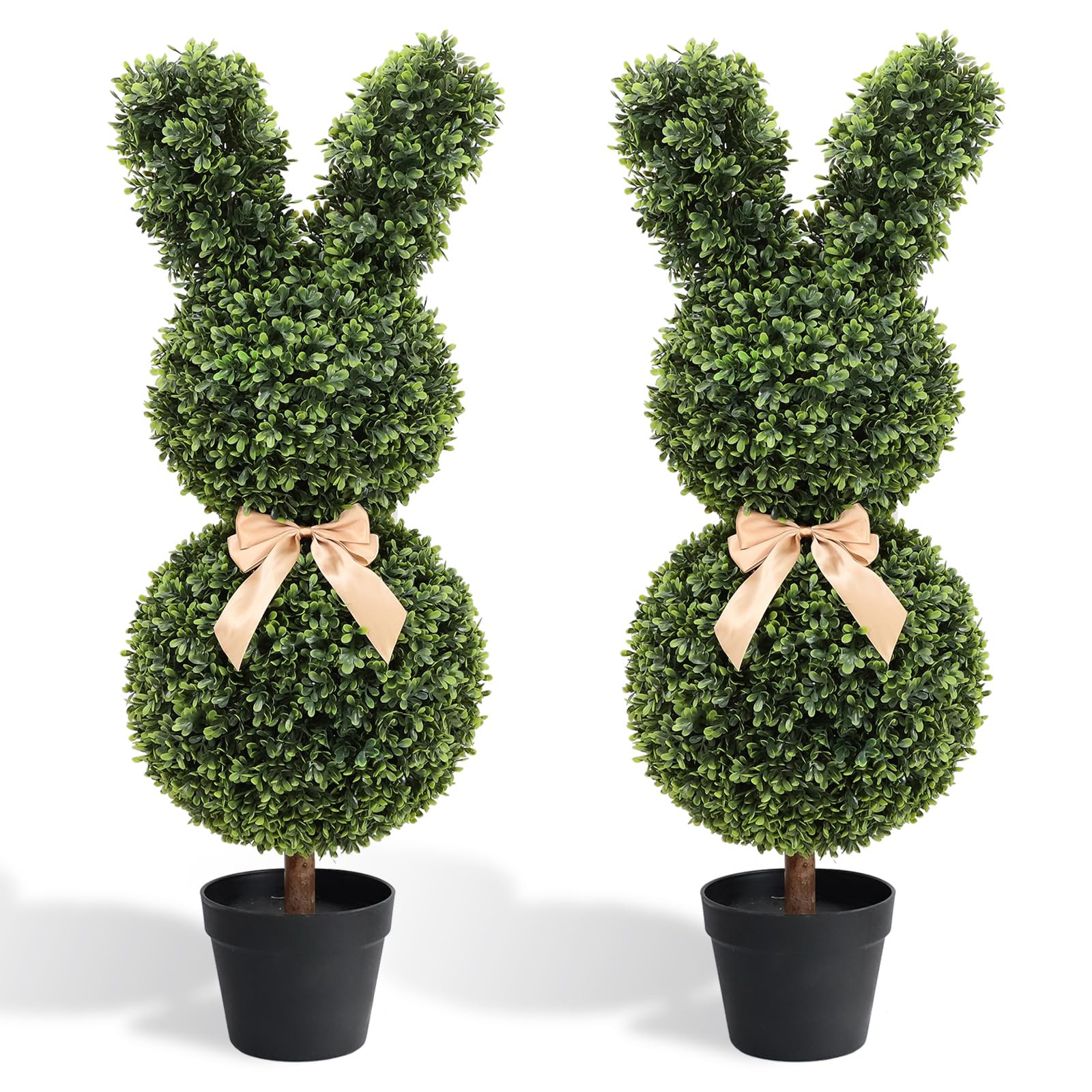 Boxwood Bunny Topiary, 36 Inch Artificial Rabbit Tree for Easter Decor, 3FT Faux Bunny Shape Topi... | Amazon (US)
