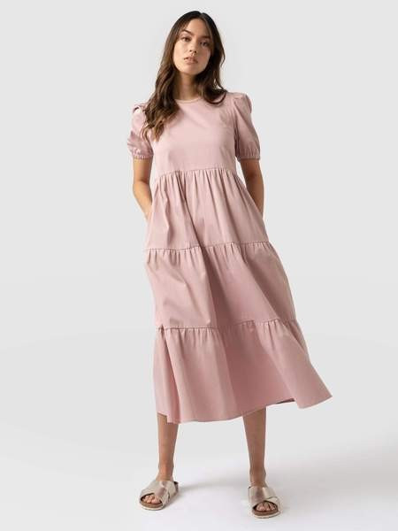 Tulip Midi Dress - Blush | Saint + Sofia (Global)