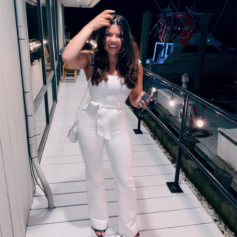 easter outfit! white denim jumpsuitt
