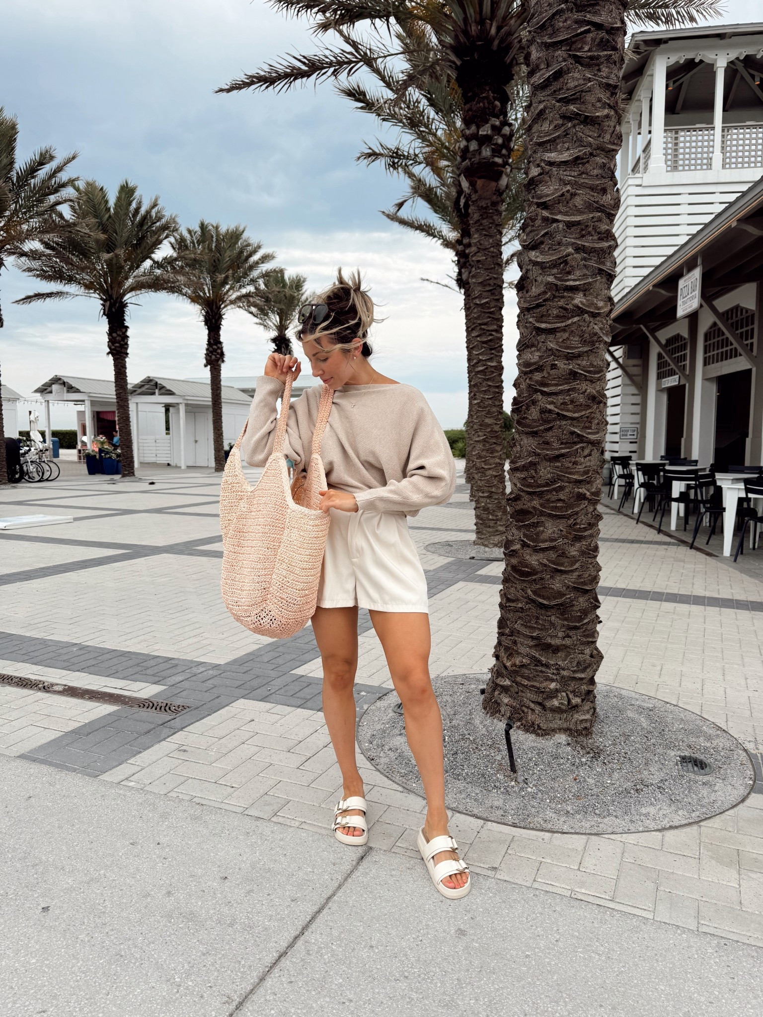 My Amazon sweater + shorts combo are so effortless and easy for a put together beach look. Wearing a small in both! Also, the most comfortable sandals ever!!! P.s. I have a discount for my favorite self-tanner right now! Code TANNER15 for 15% off the loving tan site! 

#LTKSwim #LTKTravel #LTKFindsUnder50