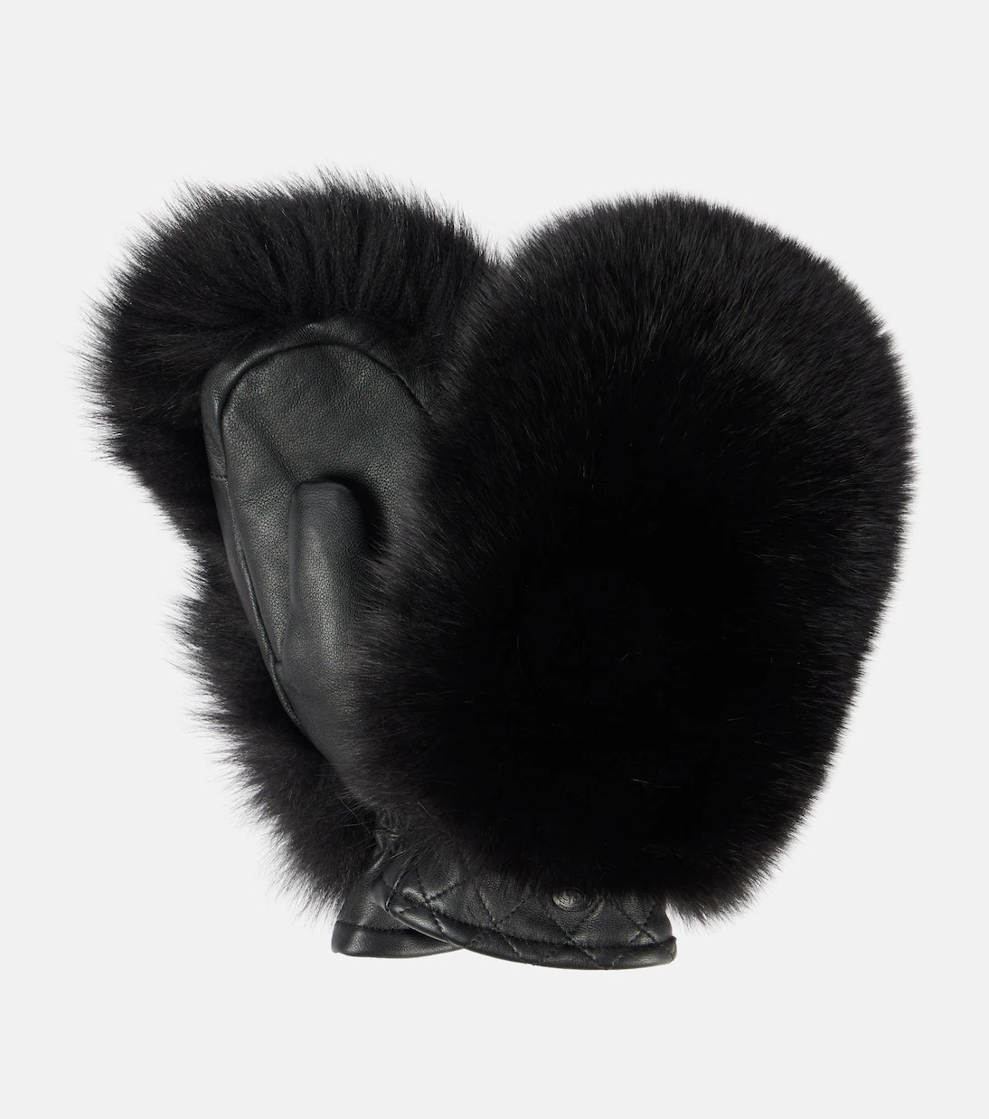 Hill faux shearling and leather mittens | Mytheresa (US/CA)