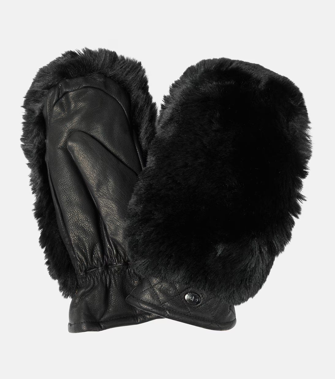 Hill faux shearling and leather mittens | Mytheresa (UK)