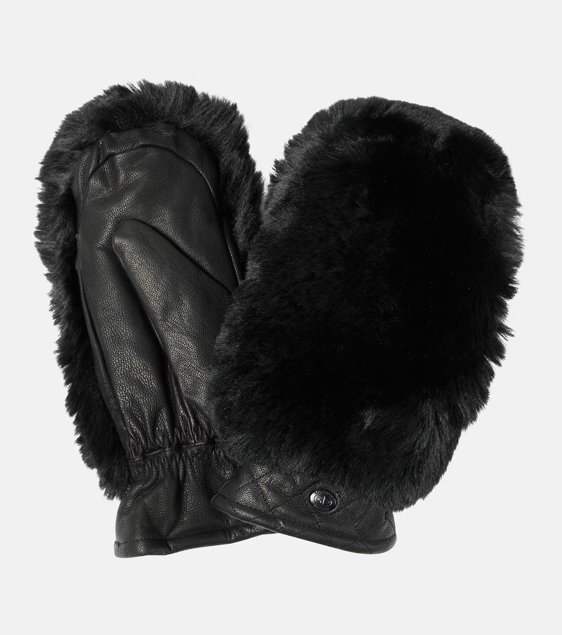Hill faux shearling and leather mittens | Mytheresa (INTL)