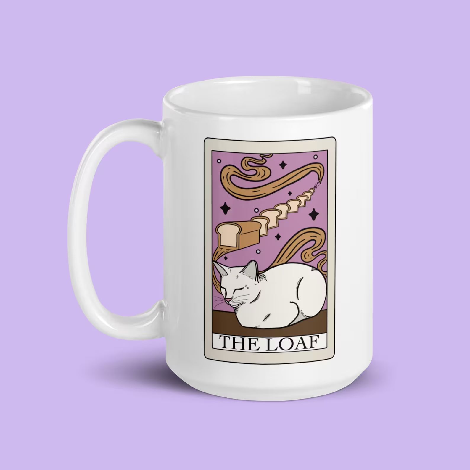 The Loaf Cat Tarot Card Mug, Cat Lover Coffee Cup, Cat Tea Cup, Tarot Card Mug, Witchy Mug, Gift ... | Etsy (US)