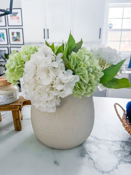 The prettiest faux hydrangeas from amazon, they are silk and so full, ordered a pack of white and green, loving the colors of them. Perfect spring home decor. 


Wedding guest dress, swimsuit, white dress, travel outfit, country concert outfit, maternity, summer dress, sandals, coffee table,

#LTKSeasonal #LTKHome #LTKSaleAlert