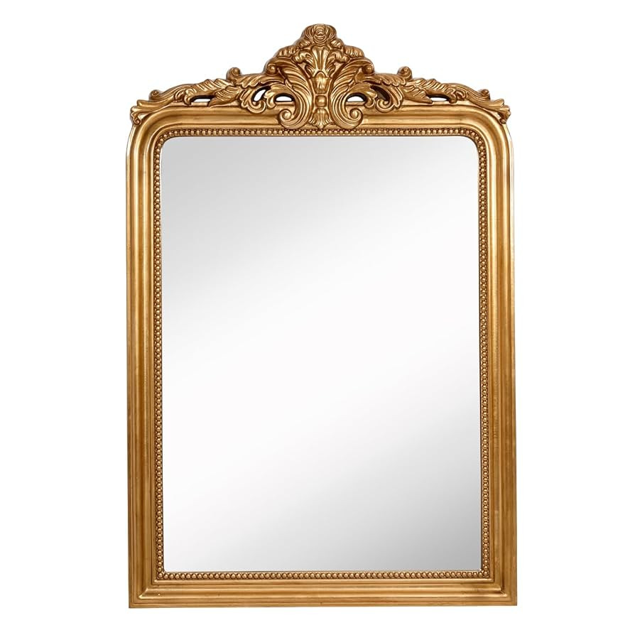 Hamilton Hills 28x42 inch Vintage Gold Mirror | French Baroque & Antique Arched Mirror for Wall D... | Amazon (US)