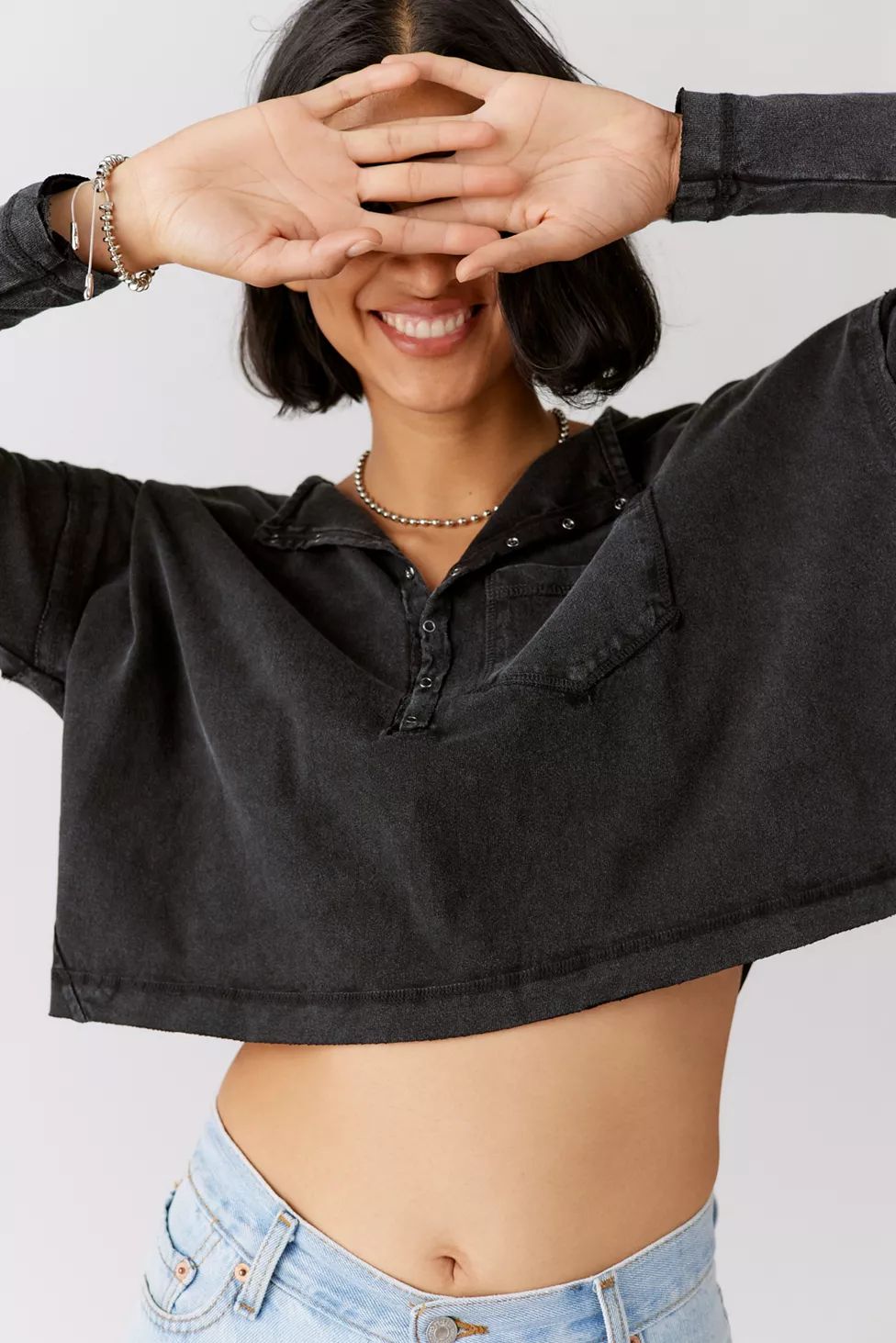 UO Dolman Sleeve Henley Top | Urban Outfitters (US and RoW)