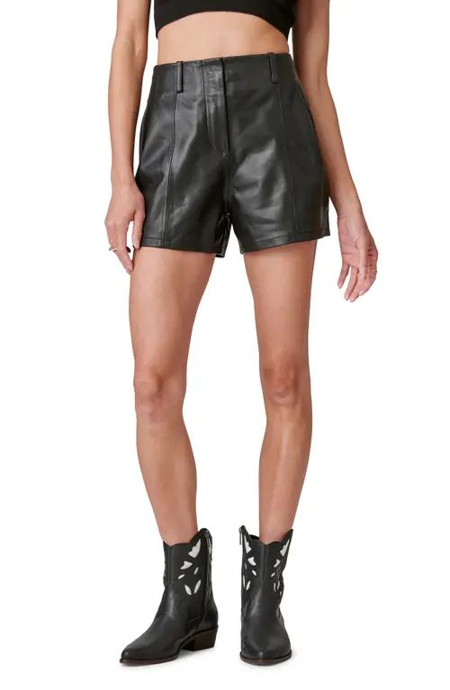 Lucky Brand High Waist Leather Shorts in Black at Nordstrom, Size 4 | Nordstrom