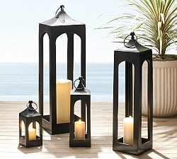 Caleb Handcrafted Metal Outdoor Lantern | Pottery Barn (US)
