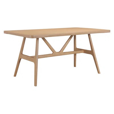 Dining Table Rubberwood Modern Kitchen Table Rectangular Solid Wood Dining Room Table | Wayfair North America