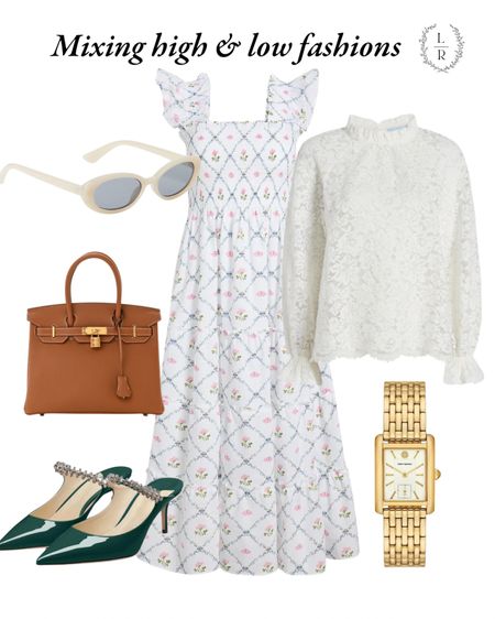 Mixing high fashion and low fashion. Spring outfit. Spring dress. Lily Rose 

#LTKshoecrush #LTKstyletip #LTKitbag