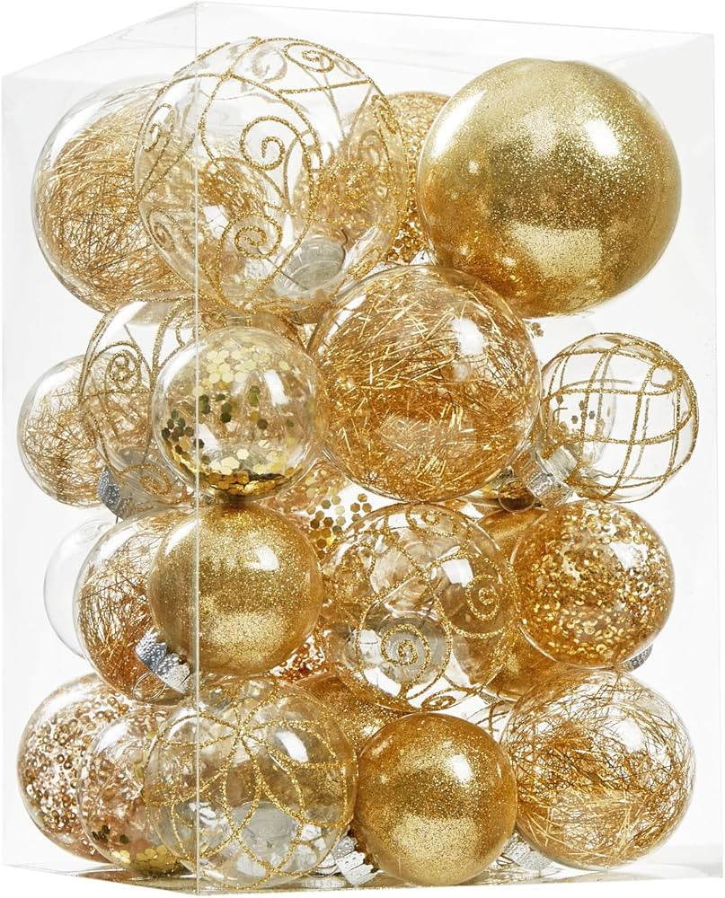 Wironlst Christmas Ball Ornaments Shatterproof Clear Large Plastic Hanging Ball Decorative Bauble... | Amazon (US)