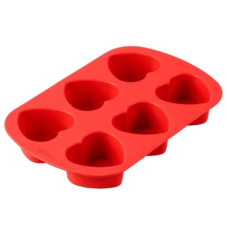 Wilton 6 Cavity Mini Silicone Heart Shaped Cookie and Candy Mold | Target