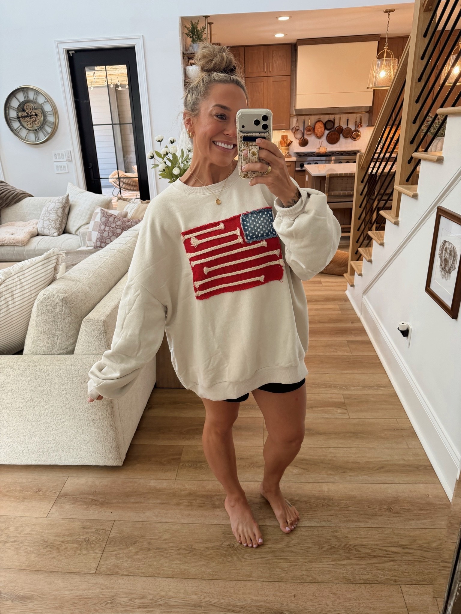Pretty sure this $25 cutie is OOS but if you can snag it, RUN!!!!! 🇺🇸 in the 1X for an oversized fit!!! LOVE! 

@Target @crocs / festive / casual / cute / comfy / target finds / Holley Gabrielle

#LTKootd #LTKSeasonal