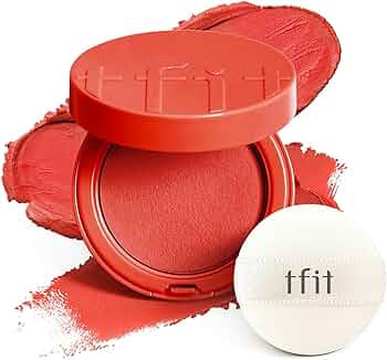 Fluffy Velvet Cushion Blush for Korean Dewy Glow | Buildable, Blendable Cream Texture | Mini Red ... | Amazon (US)