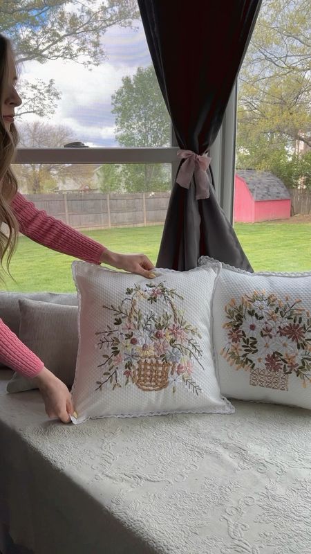 Affordable embroidered pillow cases from Amazon!