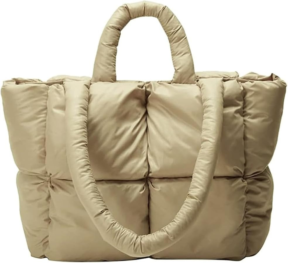 YUHOCB Puffer Tote Bag for Women,Winter Soft Shoulder Bag,Lightweight Cotton Padded Designer Purs... | Amazon (CA)