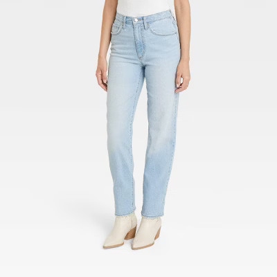 Women's High-Rise 90's Straight Jeans - Universal Thread™ Light Wash 14 | Target