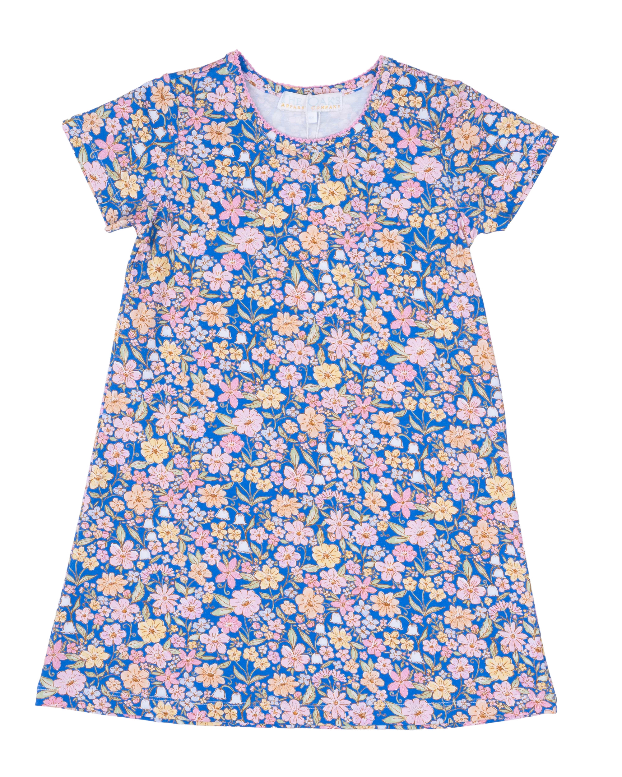 Mary Chase Ditsy Navy Pink Watercolor Dress | The Oaks Apparel Company