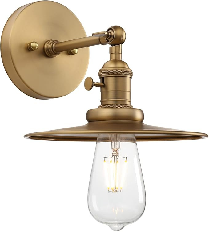 Phansthy Industrial 1-Light Wall Sconces, Vintage Wall Light Fixture with 7.9" Crafted Metal Shad... | Amazon (US)