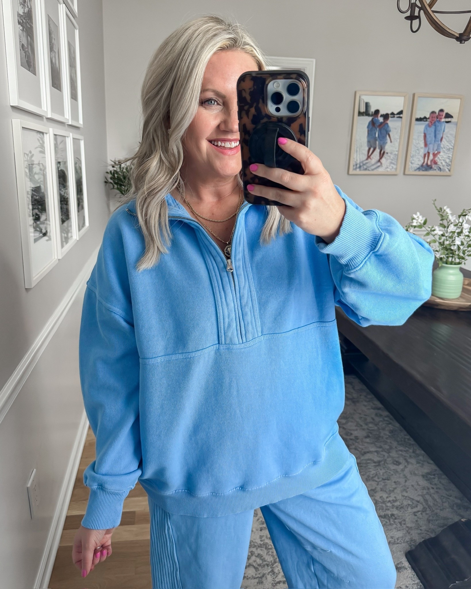 This Aerie blue matching sweat set is such a comfy and elevated everyday outfit. The soft fabric and relaxed fit make it perfect for travel days, errands, or lounging while still looking cute and put together

Wearing size small.

blue matching set aerie lounge set aerie sweat set comfy loungewear casual spring outfit travel outfit ideas athleisure set everyday style womens spring fashion cozy outfit lovelylifestyling

#LTKootd #LTKSeasonal #LTKmomlife