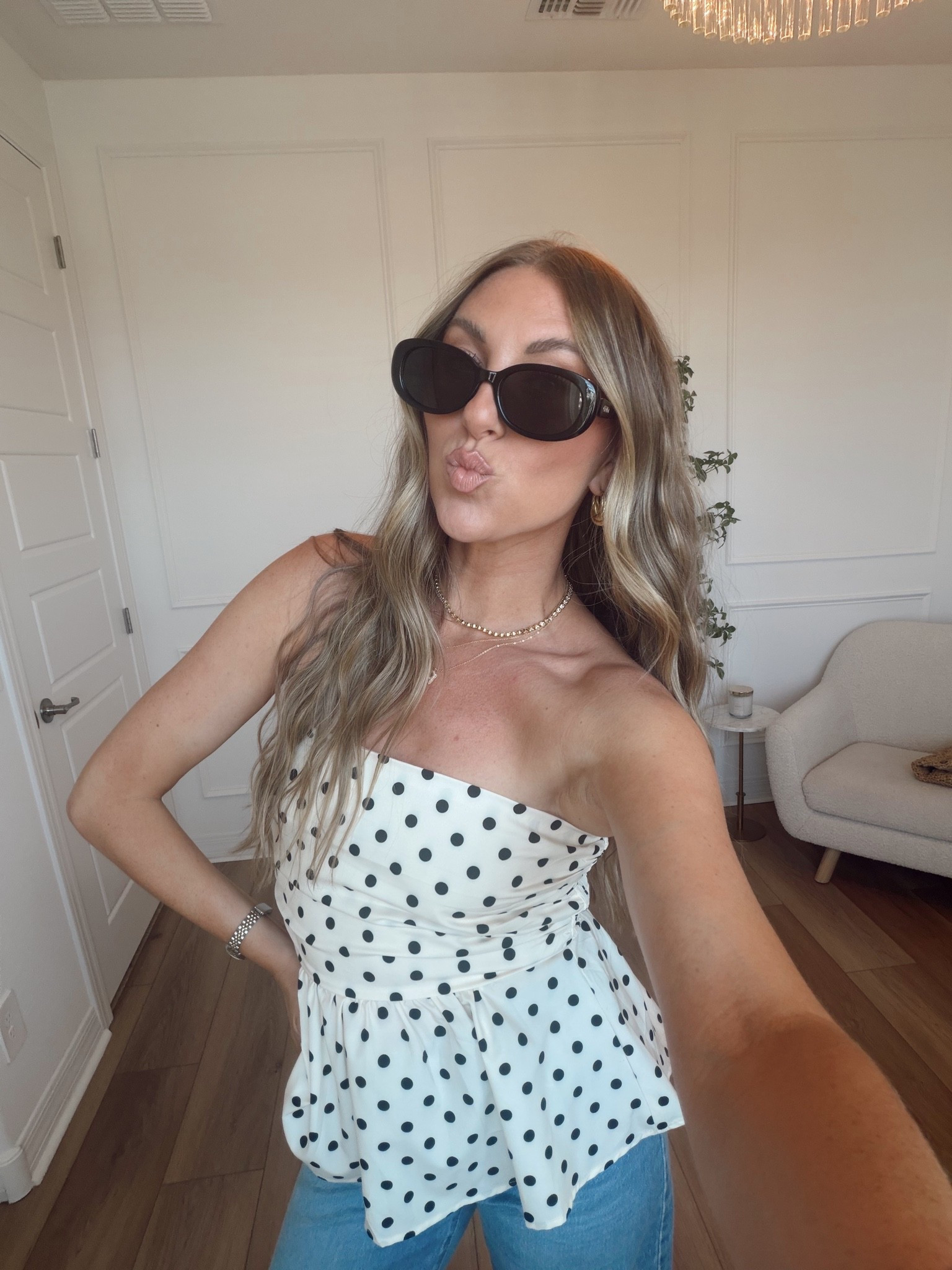 Cutest sunnies and polka dot top on sale for Amazon prime day!