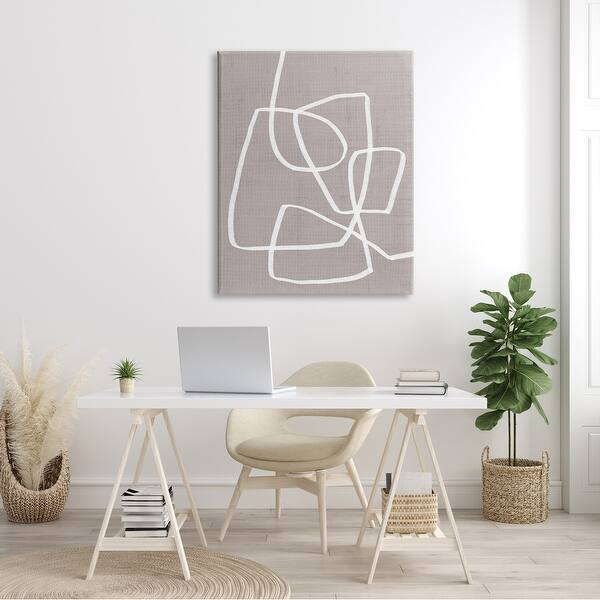 Stupell Industries Minimalist Abstract Line Scribble Modern Boho Composition Canvas Wall Art - Gr... | Bed Bath & Beyond