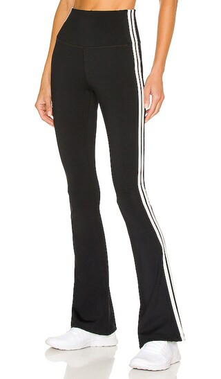 Raquel High Waist Techflex Flare Legging in Black & Vintage White | Revolve Clothing (Global)