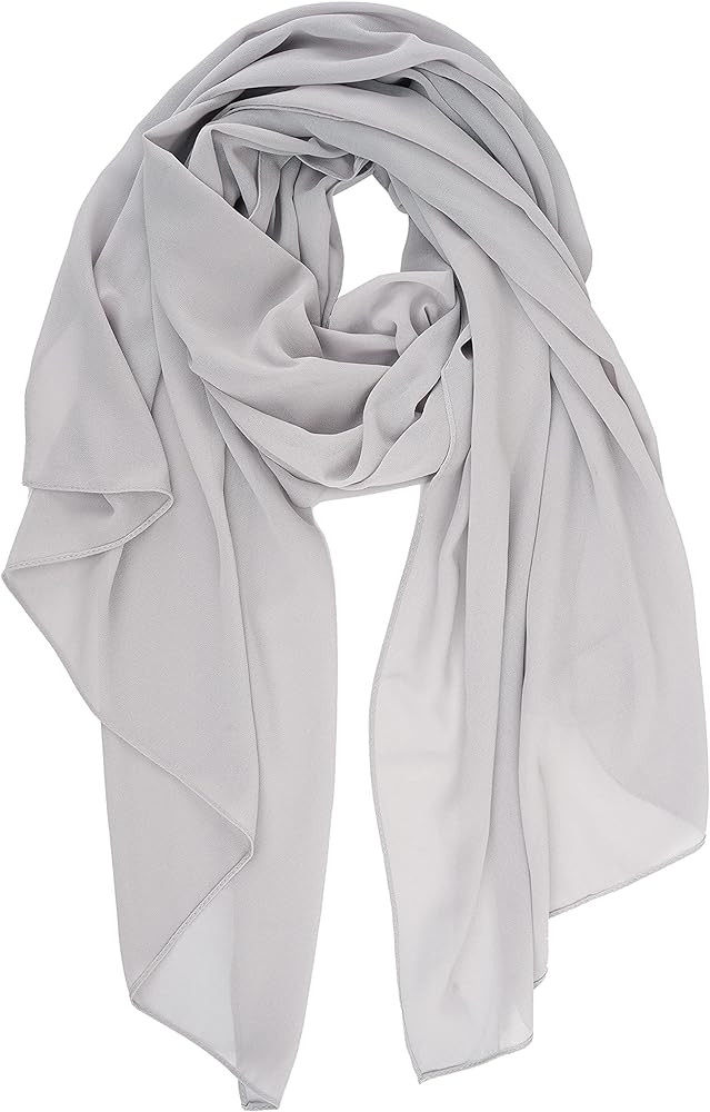 YOUR SMILE for Women Lightweight Breathable Solid Color Soft Chiffon Long Fashion Scarves Sun-pro... | Amazon (US)