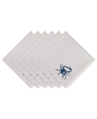 Crab Printed Napkin, Set of 6 | Macy's
