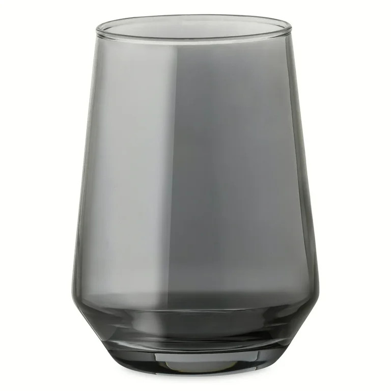 Thyme & Table 13 fl oz Smoke Iridescent Angled Stemless Wine Glass | Walmart (US)