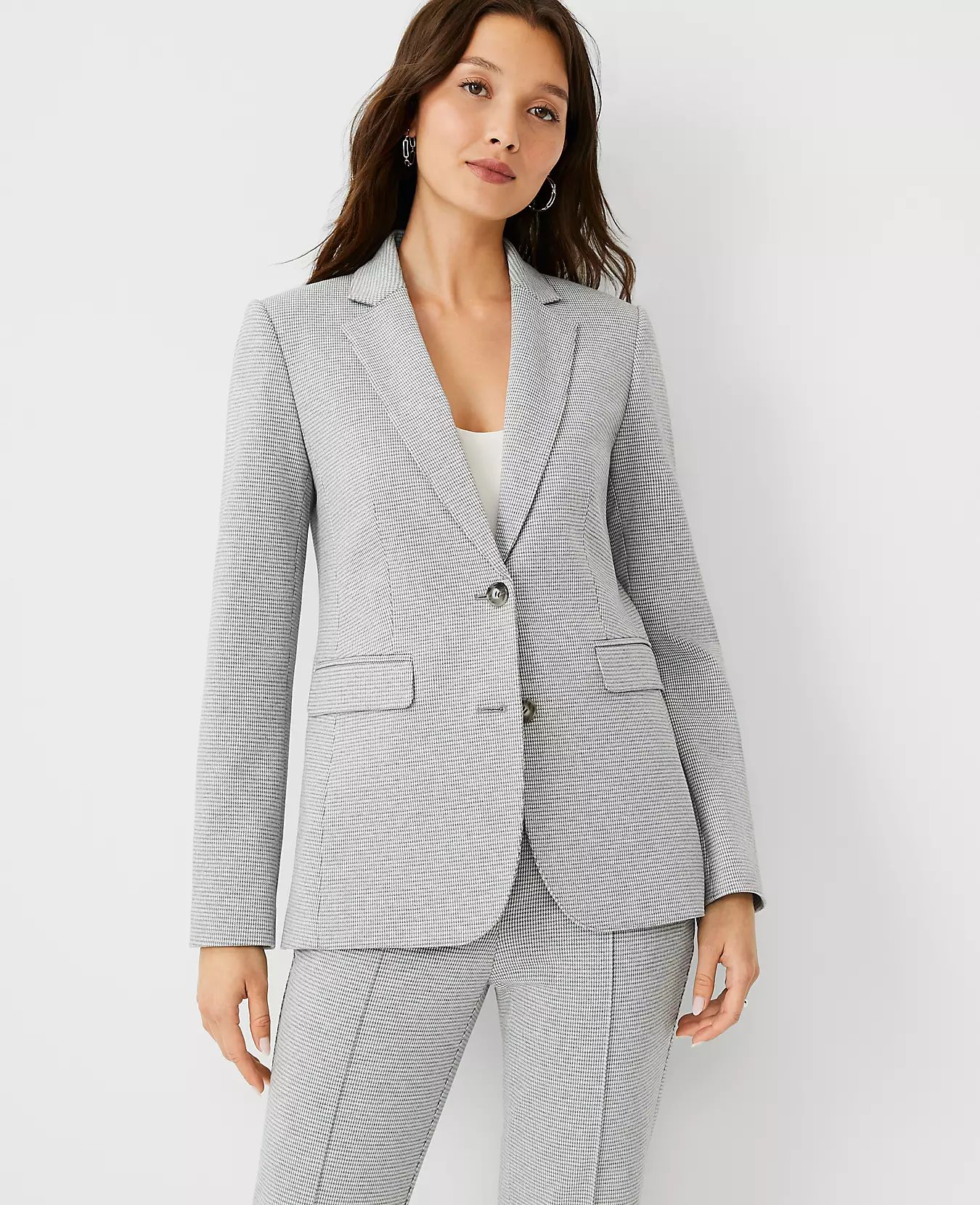 The Notched Two Button Blazer in Houndstooth | Ann Taylor (US)