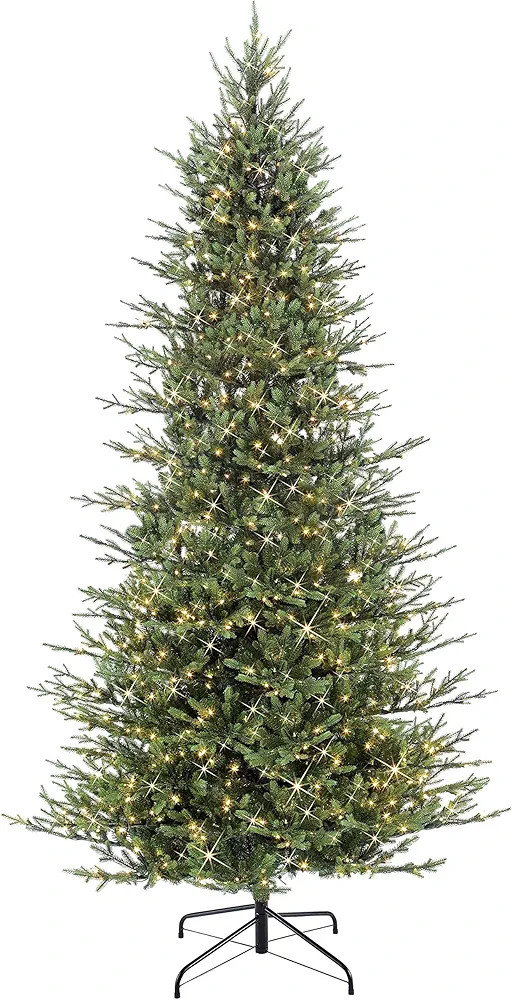 Puleo International 9 Foot Pre-Lit Slim Balsam Fir Artificial Christmas Tree with 800 Clear Light... | Amazon (US)