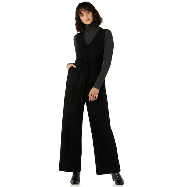 Free Assembly Women’s Sleeveless V-Neck Jumpsuit | Walmart (US)