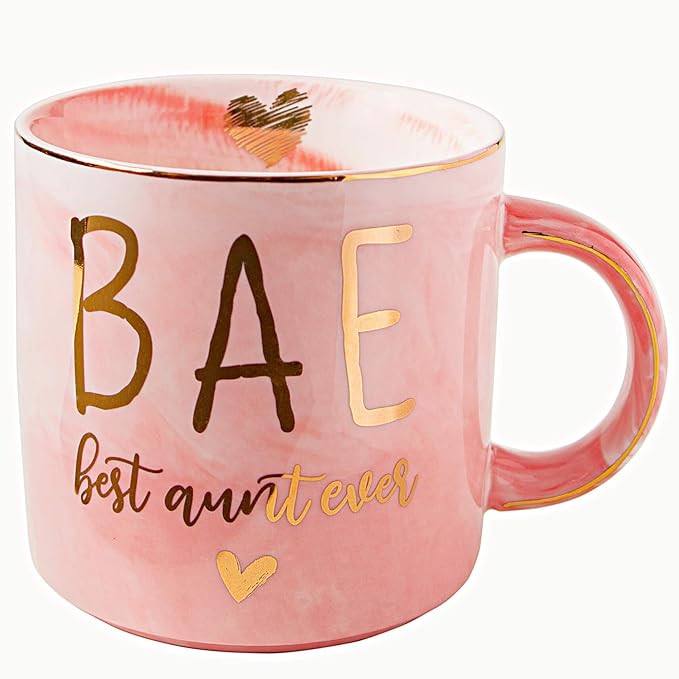 VILIGHT Aunt Gifts from Niece and Nephew - BAE Best Aunt Ever Mug Funny Birthday Presents for Aun... | Amazon (US)