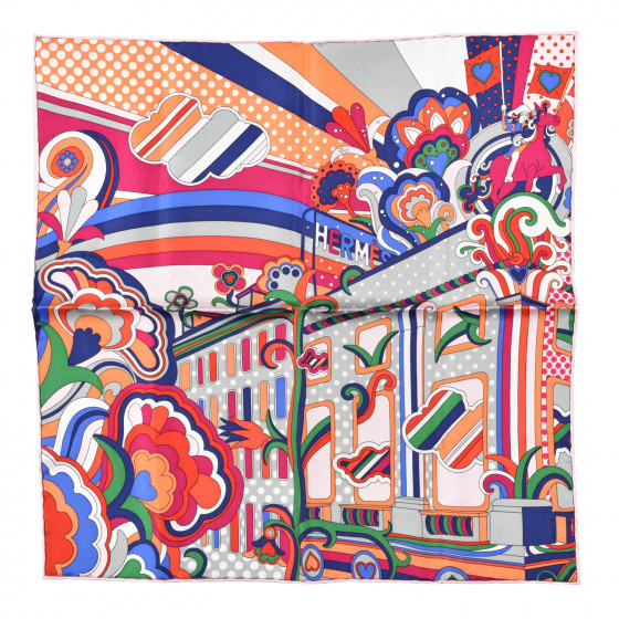 HERMES Silk Fabourg Rainbow Scarf 45 | Fashionphile