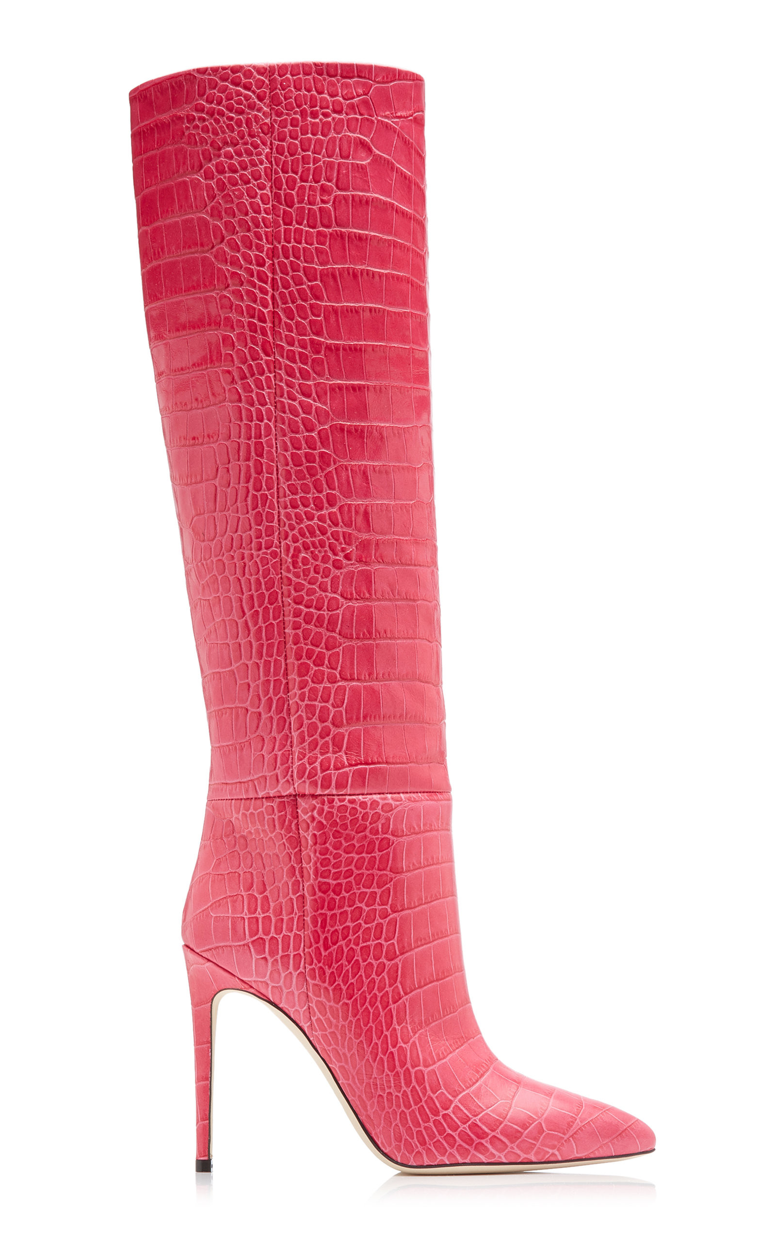Paris Texas - Women's Croc-Embossed Leather Boots - Purple/pink - Moda Operandi | Moda Operandi (Global)