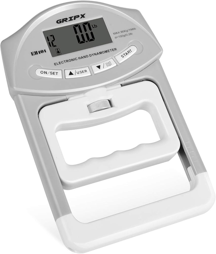 GRIPX Digital Hand Dynamometer Grip Strength Measurement Meter Auto Capturing Electronic Hand Gri... | Amazon (US)