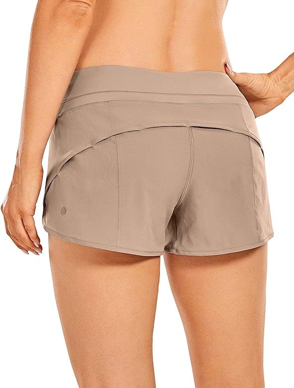 CRZ YOGA Women's Quick-Dry Workout Sports Active Running Shorts - 2.5 Inches | Amazon (US)