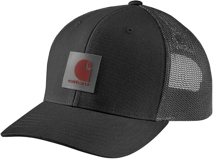 Carhartt Mens Rugged Flex Twill Mesh-Back Logo Patch Cap | Amazon (US)