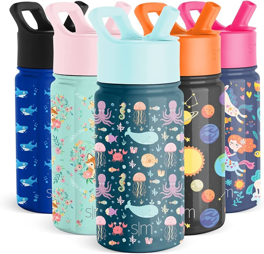 Simple Modern Kids Water Bottle with Straw Lid | Insulated Stainless Steel Reusable Tumbler for T... | Amazon (US)