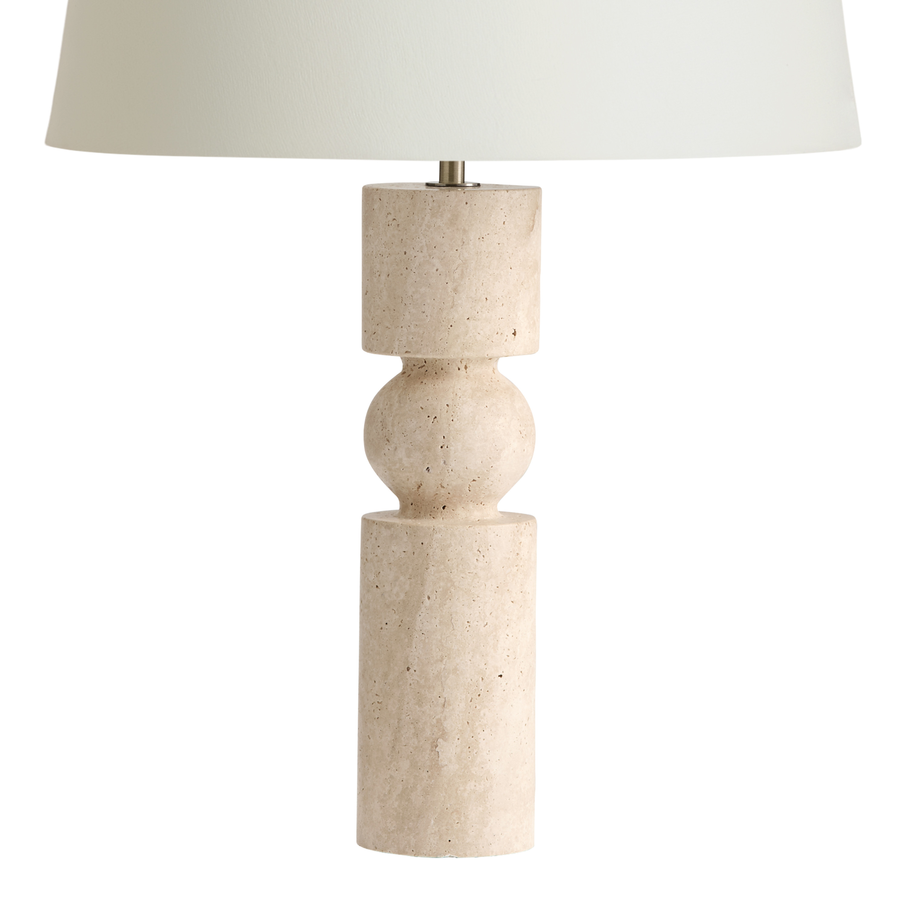 Koro Natural Travertine Stacked Geo Table Lamp Base | World Market