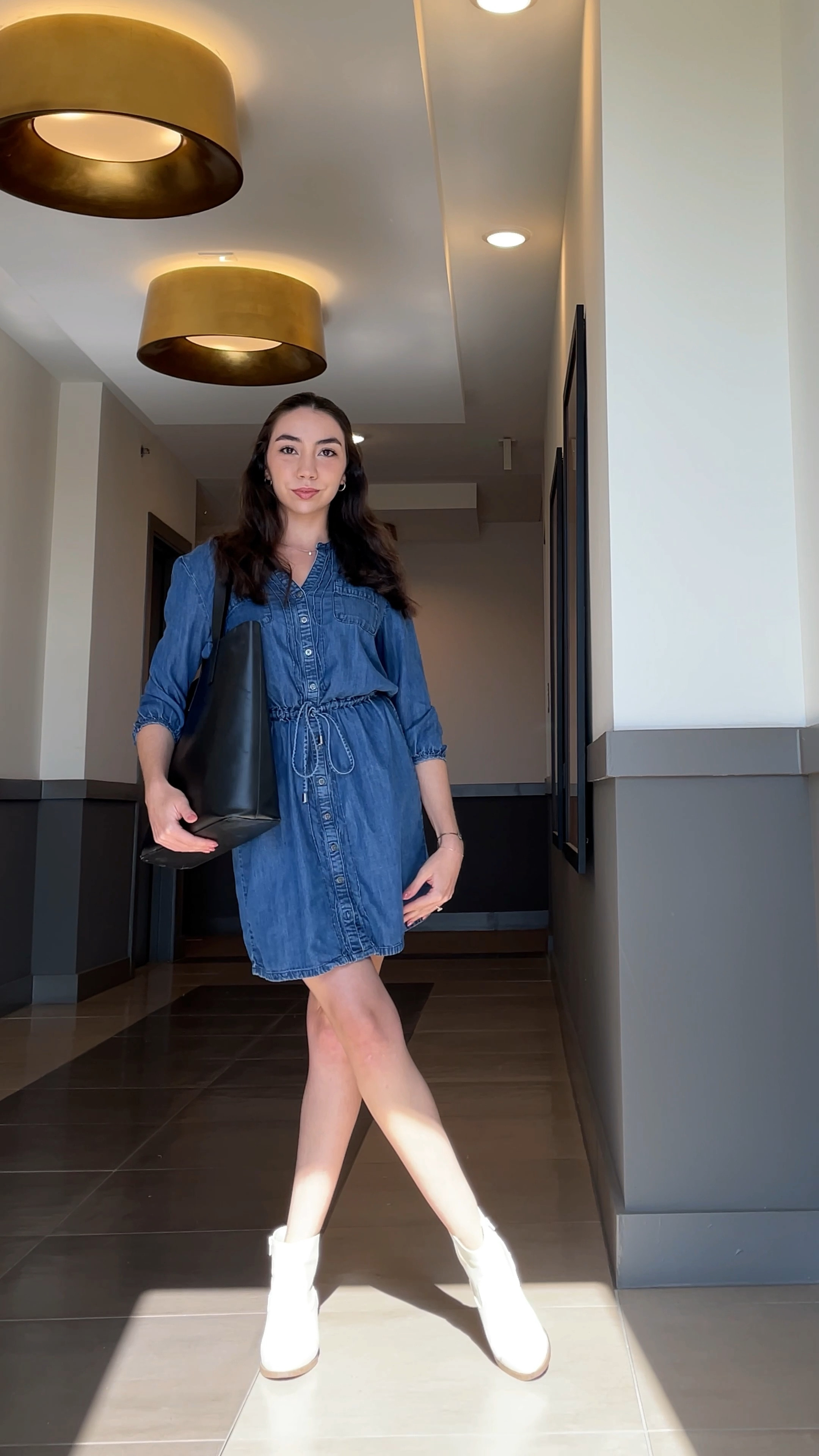 Denim dress fall outfit! I have had this dress for years so I am linking a few similar denim dress options with long sleeves. Such an easy fall outfit to throw together!

#LTKSeasonal #LTKStyleTip