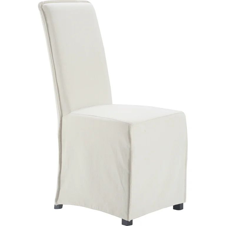 Finch Grayson High Back Dining Chairs with Removable Slipcover, Ivory (Set of 2) | Walmart (US)