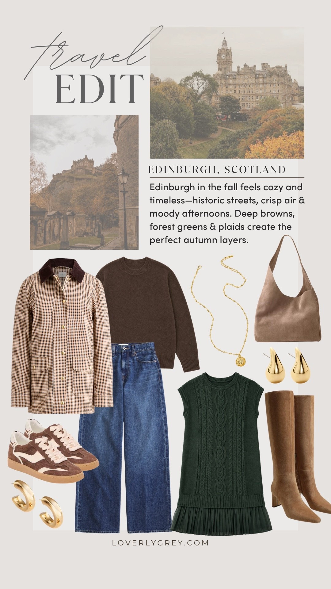 If I was headed to Edinburgh this fall, these pieces would definitely make it in my suitcase 👏🏼

Loverly Grey, Edinburgh Scotland outfit ideas, Europe outfit ideas, fall fashion, fall outfit ideas

#LTKootd #LTKSeasonal #LTKTravel