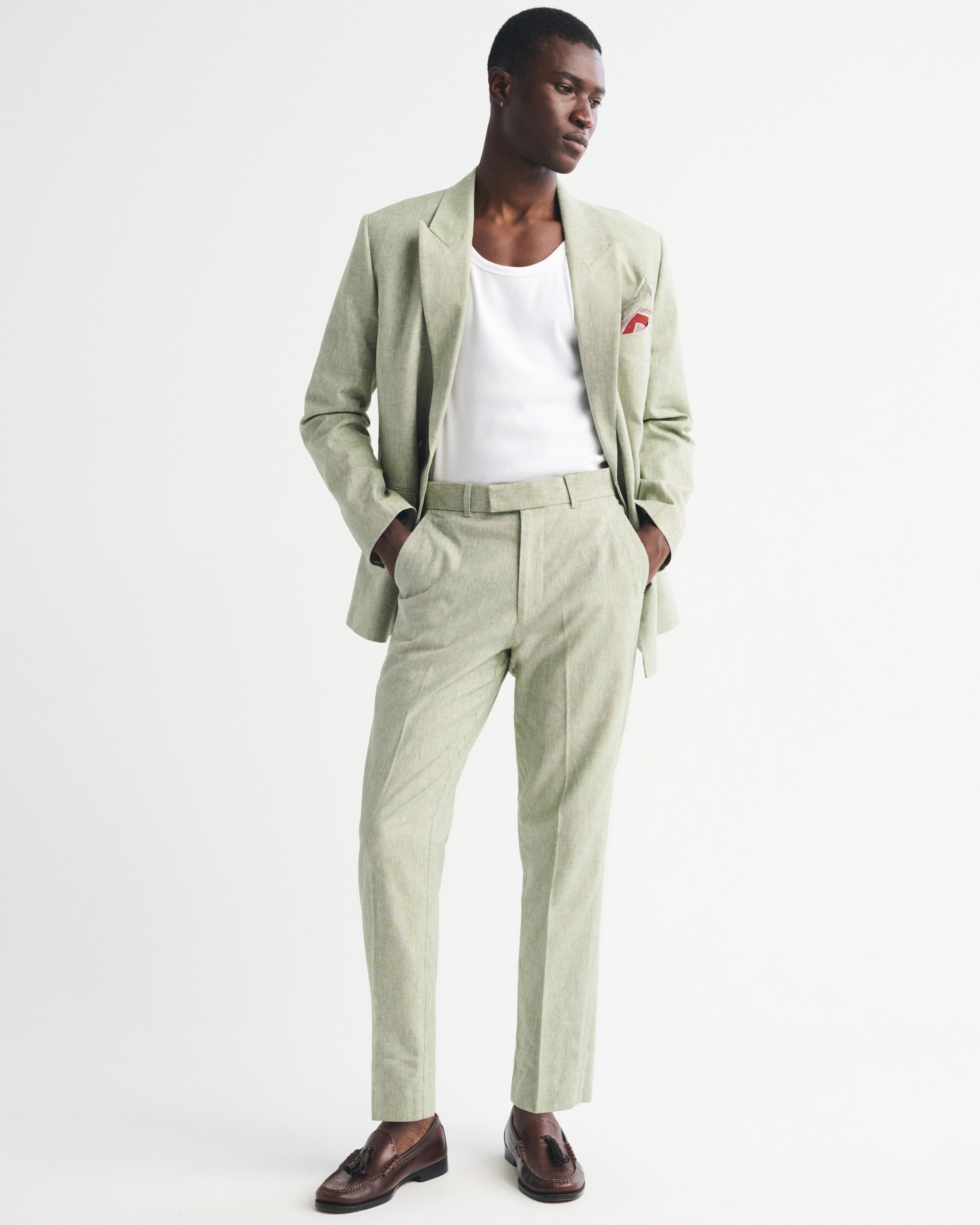 The A&F Collins Linen-Blend Suit Pant | Abercrombie & Fitch (US)