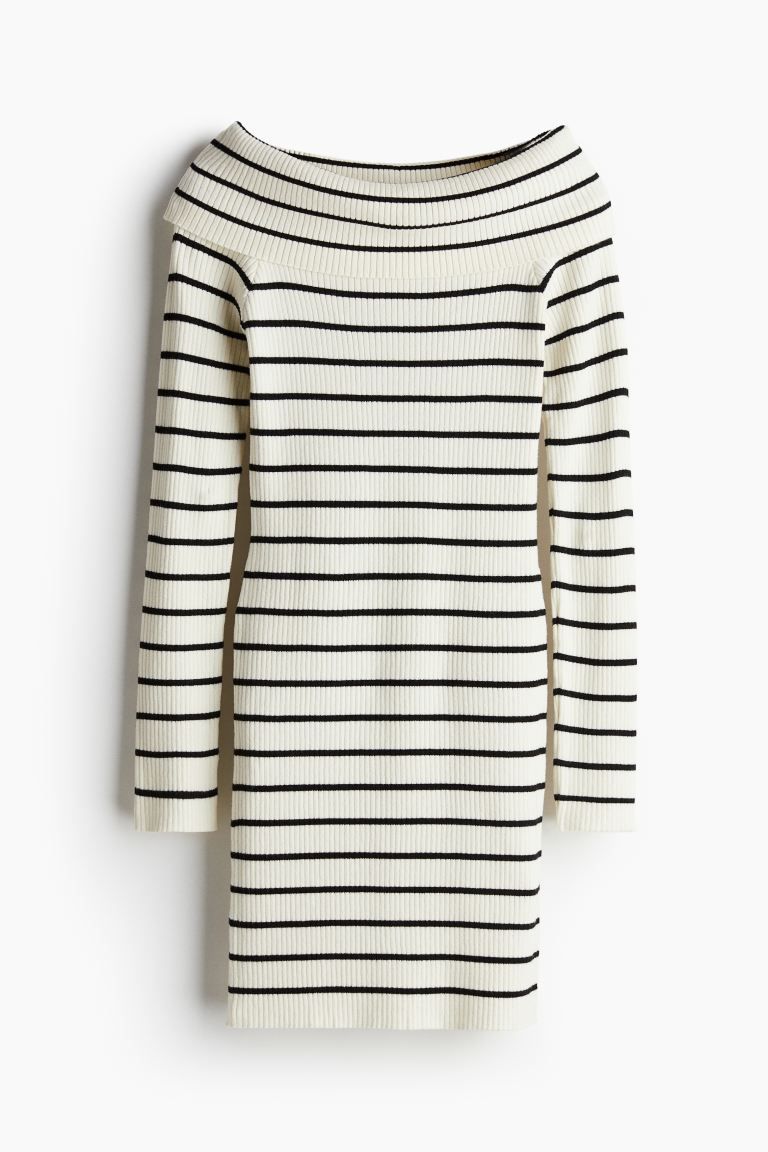 Rib-knit Off-the-shoulder Dress | H&M (US + CA)