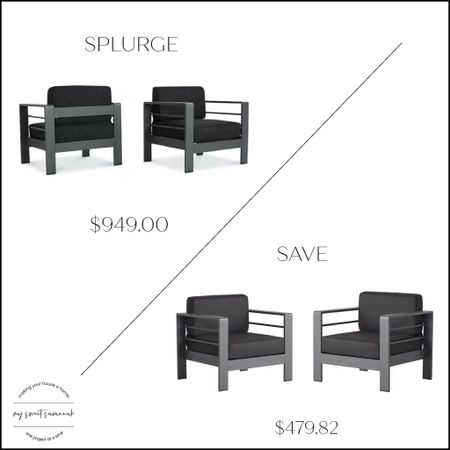 Outdoor set of two RH dupe club chairs. 
Live for less
Splurge or save 
Shop my
Looks for less for the Home
Restoration hardware 

#LTKsalealert #LTKhome #LTKSeasonal