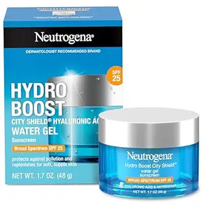 Neutrogena Hydro Boost City Shield Water Gel, Face Moisturizer with SPF 25, Hydrating Sunscreen f... | Amazon (US)